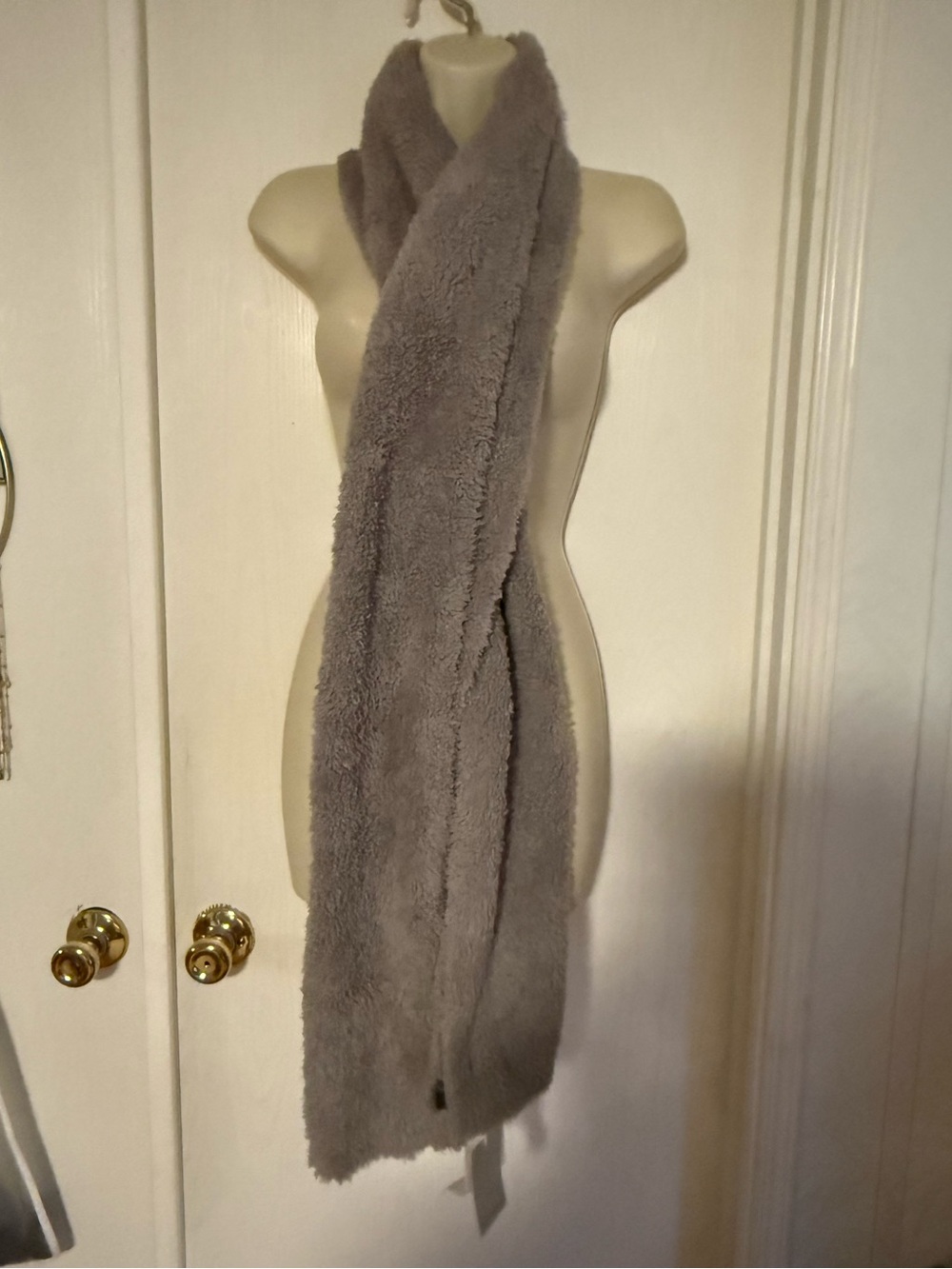 Barefoot Dreams Plush Gray Throw Scarf